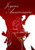 Anniversaire glamour autour d'un cocktail